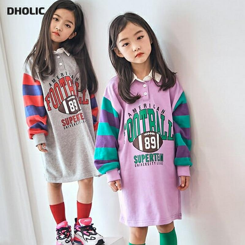 FOOTBALLポロカラーワンピース・u06465 キッズ【3~8才】【ops】【ワンピース ミディ丈 ミディワンピース ポロカ