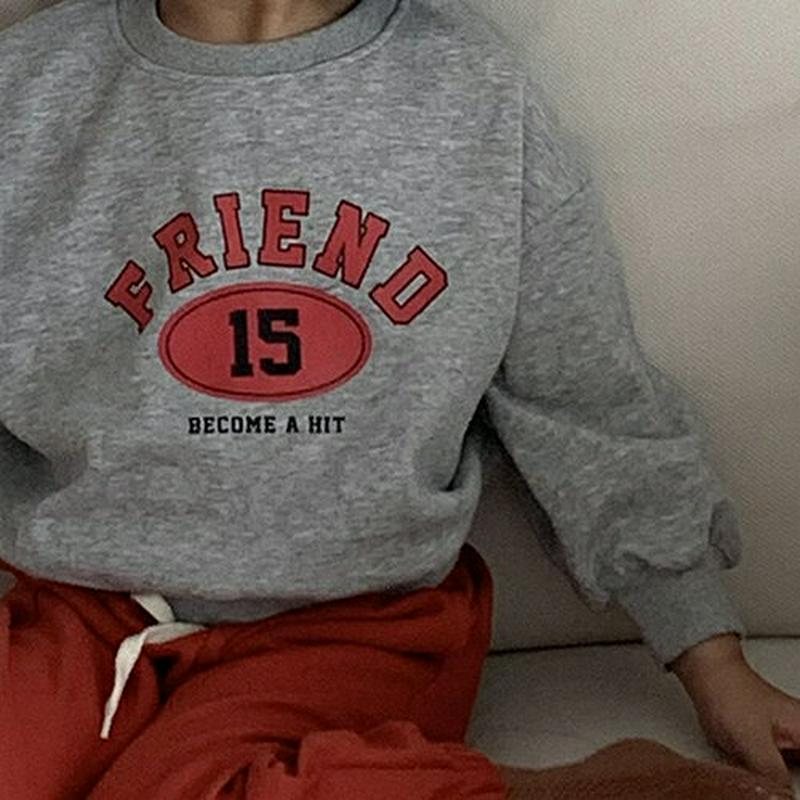 FRIENDロゴスウェット・u06178 キッズ【3~8才】【tops】【トップス スウェット トレーナー 長袖 ロゴ カジュア