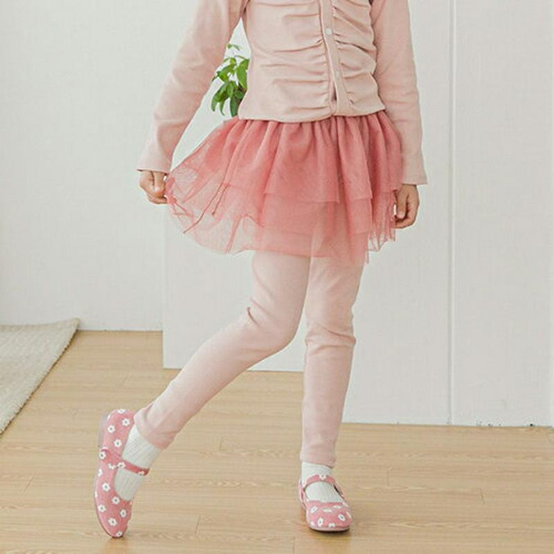 ティアードチュールスカートレギンス・p007758 キッズ【3~8才】【pt】【スカートレギンス スカート レギンス ボトムス チュール ティアード 可愛い かわいい ガーリー 女の子 春 秋 韓国 韓国子供服 子供 こども 子供服 こども服】【KIDS】
