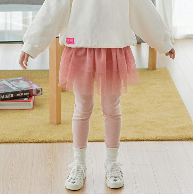 ティアードチュールスカートレギンス・p007758 キッズ【3~8才】【pt】【スカートレギンス スカート レギンス ボトムス チュール ティアード 可愛い かわいい ガーリー 女の子 春 秋 韓国 韓国子供服 子供 こども 子供服 こども服】【KIDS】