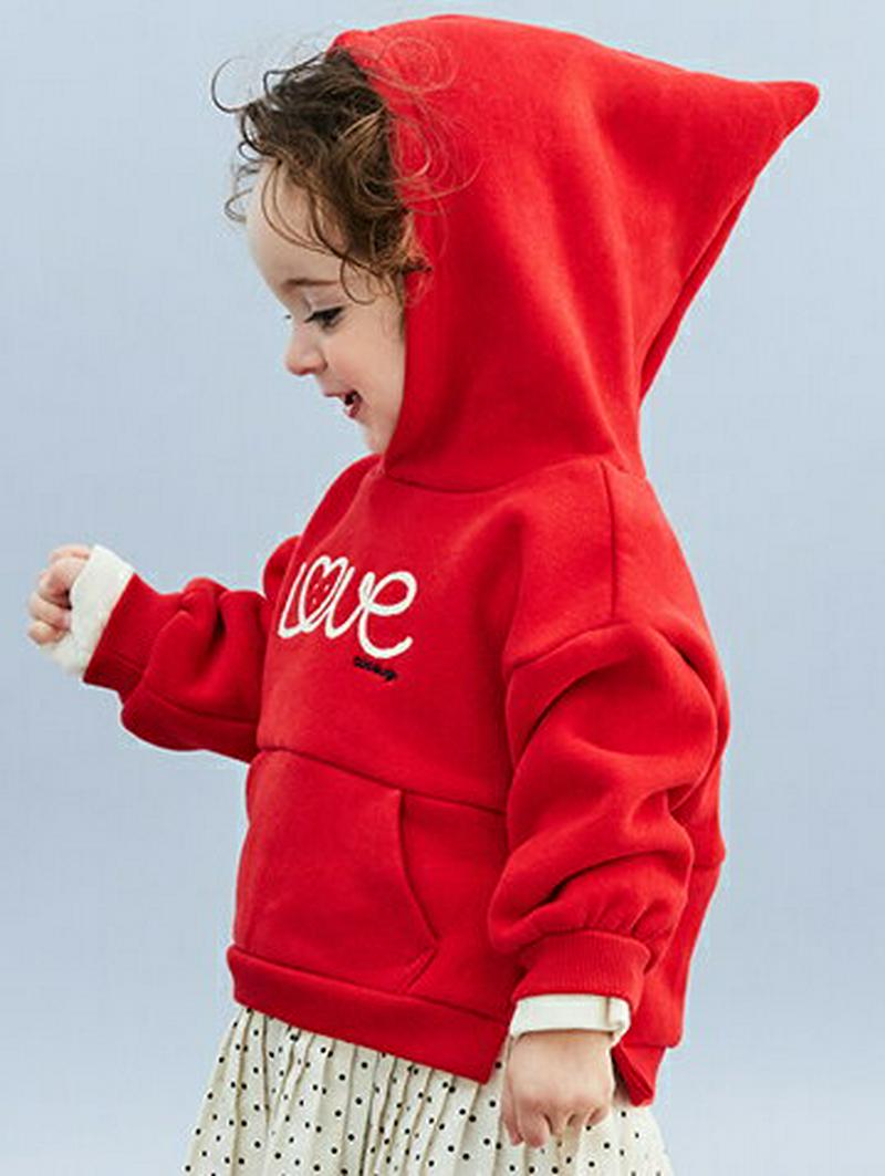 【キッズ30%OFF】裏起毛ドットヘムフードワンピース・p007671 キッズ【3~8才】【ops】【ワンピース フーディー フーディ フード 裏起毛 ドット柄 ロゴ カジュアル レイヤード風 ラフ 女の子 冬 韓国 韓国子供服 子供 こども 子供服 こども服】【KIDS】