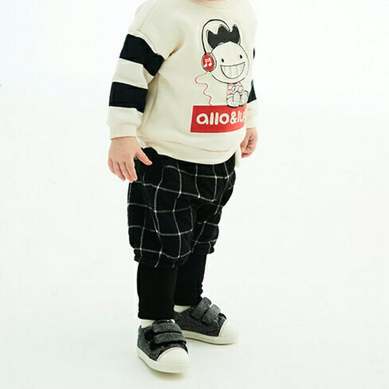 【キッズ30%OFF】チェックコントラストパンツ・p007669 キッズ【3~8才】【pt】【パンツ ズボン ロングパンツ 長ズボン チェック柄 コントラスト カジュアル ラフ 女の子 男の子 秋 冬 韓国 韓国子供服 子供 こども 子供服 こども服】【KIDS】