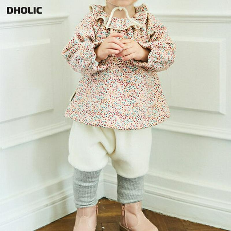 【キッズ30%OFF】【送料無料】裏起毛花柄ブラウス&レギンスパンツSET・p007672 キッズ【3~8才】【set】【セット set トップス ブラウス 花柄 裏起毛 長袖 フェミニン レギンス パンツ ズボン かわいい 冬 韓国 韓国子供服 子供 こども 子供服 こども服】【KIDS】