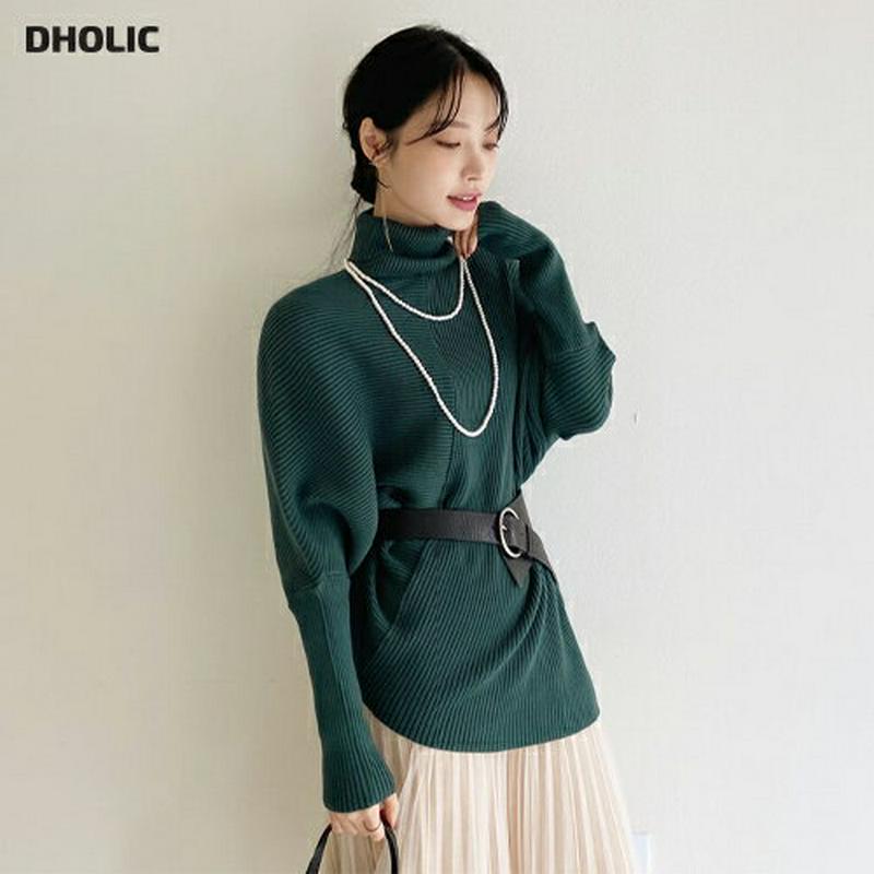 【新作10%OFF】アンバランスリブニット・全4色・b64776 レディース【tops】【韓国 ファッション トップス ニット 