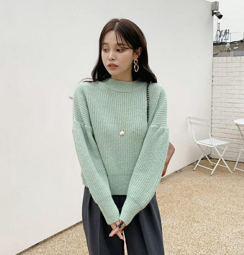 【新作10%OFF】アルパカ混パフニット・全3色・t64791 レディース【tops】【韓国 ファッション トップス ニット ニ