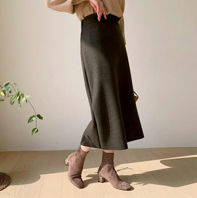 【新作10%OFF】ウール混ペンシルスカート・全4色・t56133 レディース【sk】【韓国 ファッション ボトムス スカート 