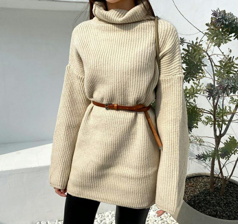 【新作10%OFF】ルーズタートルネックニット・全3色・t56119 レディース【tops】【韓国 ファッション トップス ニッ