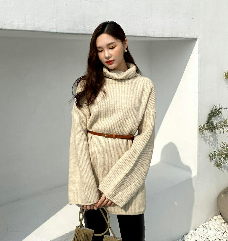 【新作10%OFF】ルーズタートルネックニット・全3色・t56119 レディース【tops】【韓国 ファッション トップス ニッ