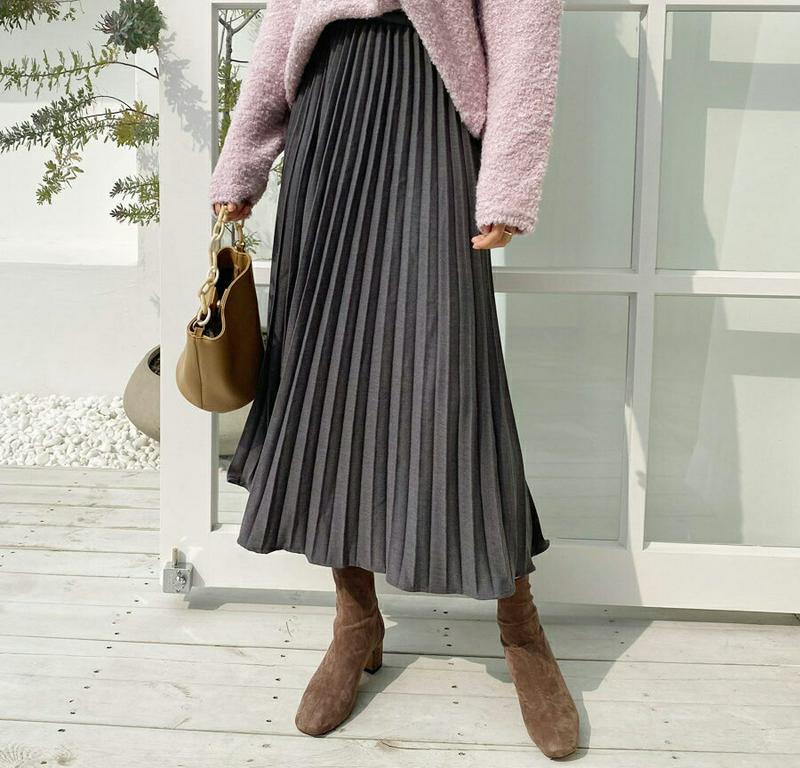 【新作10%OFF】イージープリーツスカート・全2色・b56132 レディース【sk】【韓国 ファッション ボトムス スカート 