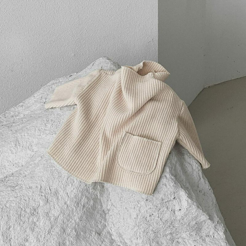 【キッズ20%OFF】リブポケットニット・u08129 キッズ【3~8才】【tops】【トップス ニット ニットトップス 長袖　