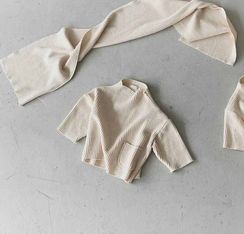【キッズ20%OFF】リブポケットニット・u08129 キッズ【3~8才】【tops】【トップス ニット ニットトップス 長袖　