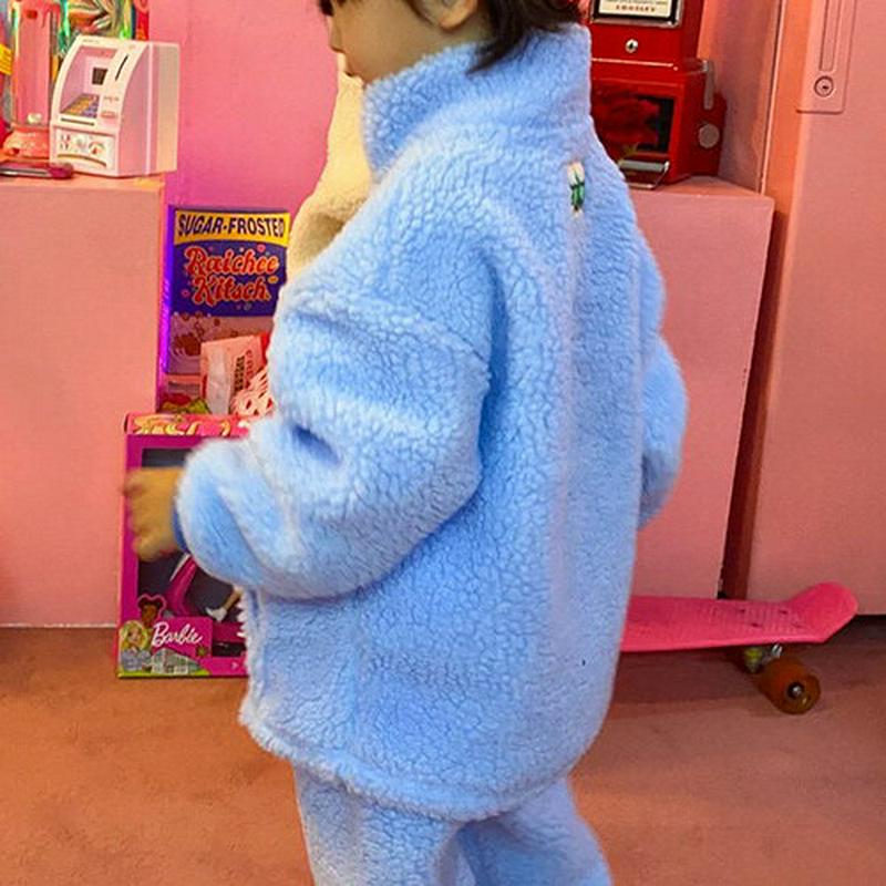【キッズ30%OFF】ボアハーフジップTシャツ・u08147 キッズ【3~8才】【tops】【トップス ボア ボアトップス 長袖 ハーフジップ ジップアップ ハイネック 単色 カジュアル ラフ 女の子 男の子 冬 韓国 韓国子供服 子供 こども 子供服 こども服】【KIDS】