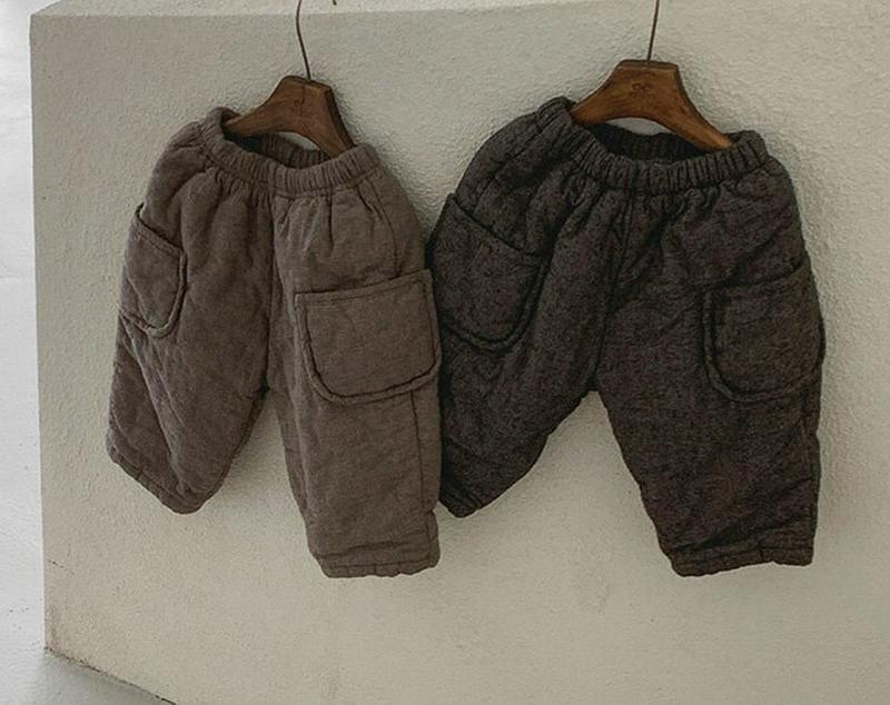 【キッズ20%OFF】裏起毛中綿パンツ・u08135 キッズ【3~8才】【pt】【パンツ ズボン ロングパンツ 長ズボン 中綿 