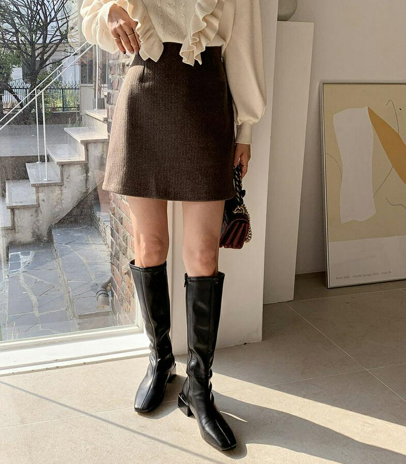 ソフトミニスカート・全4色・t64400 レディース【sk】【韓国 ファッション ボトムス スカート ミニ丈 ミニスカート Aライン Aラインスカート ソフト バックゴム シンプル 単色 無地 カジュアル 大人 秋 冬】