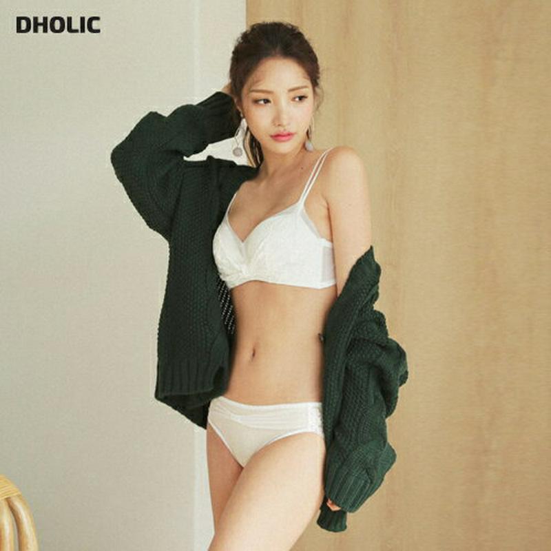 花柄レースリボンブラ&ショーツSET・全4色・e44257 レディース【uw】 韓国 ファッション アンダーウェア ランジェリー 下着 セット 上下セット ブラ ブラジャー ショーツ パンツ ノンワイヤー 花柄 レース リボン 通気性 透け感 シアー シースルー 大人