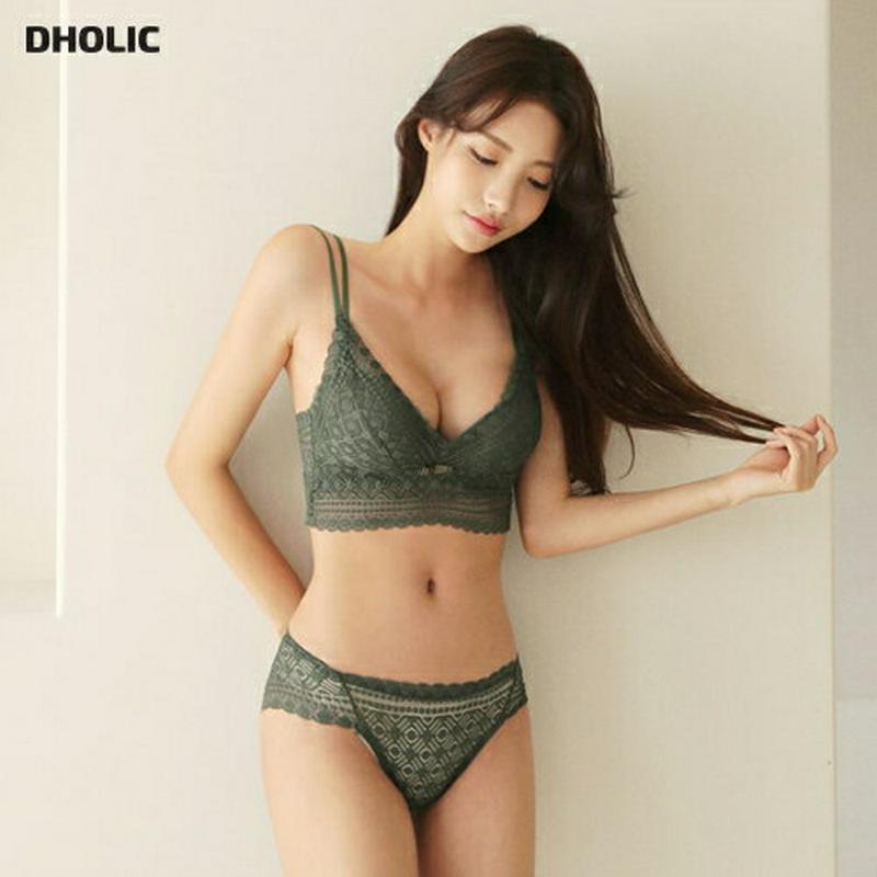 パターンレースブラ&ショーツSET・全3色・e44253 レディース【uw】【韓国 ファッション アンダーウェア ランジェリー 