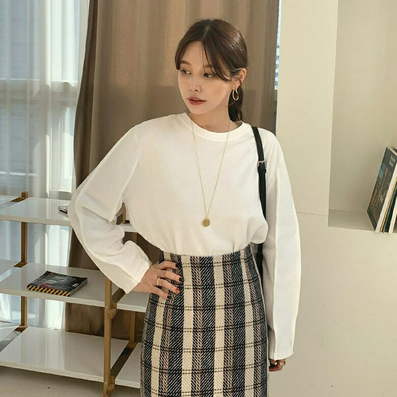 バルーンスリーブTシャツ・全3色・b64813 レディース【tops】【韓国 ファッション トップス Tシャツ 長袖 バルーンス