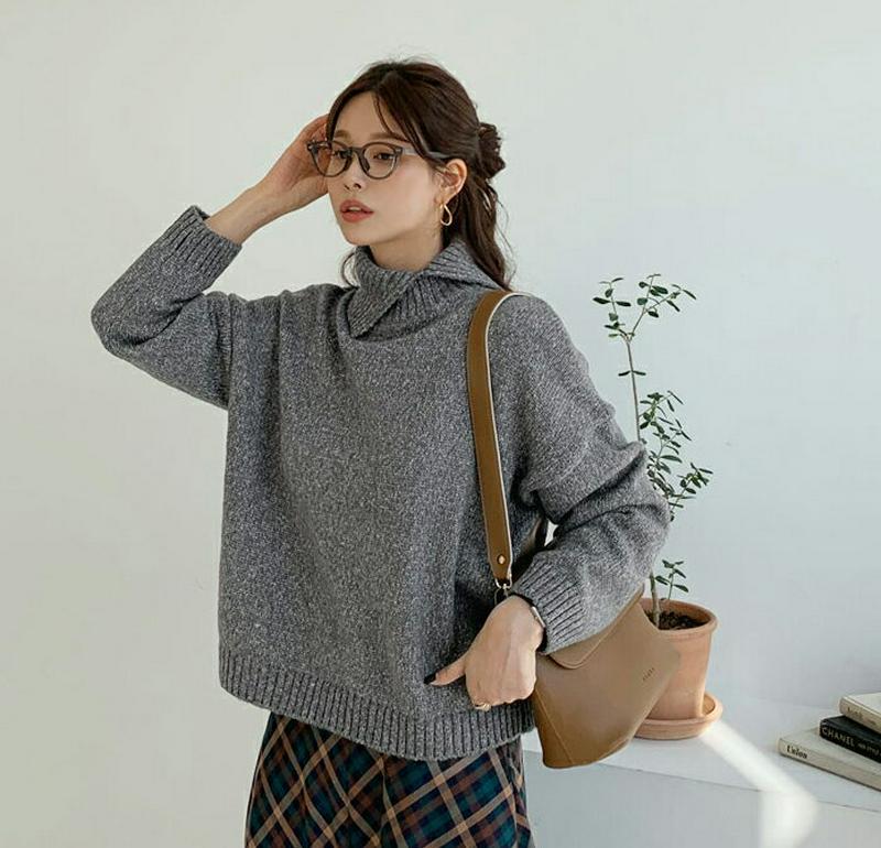 カットアタートルネックニット・全3色・t64821 レディース【tops】【韓国 ファッション トップス ニット ニットトップス