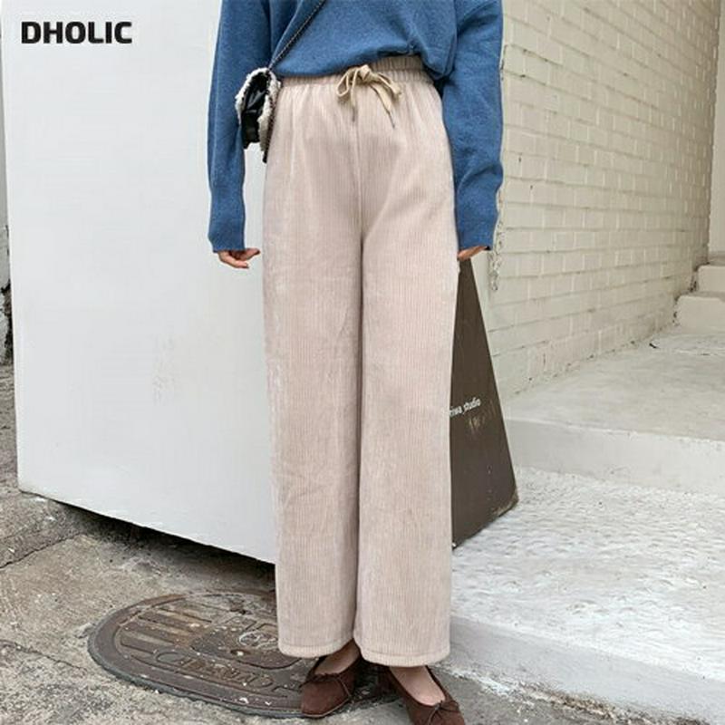 【新作10%OFF】リブワイドストレートパンツ・全4色・b64805 レディース【pt】【韓国 ファッション ボトムス ズボン 