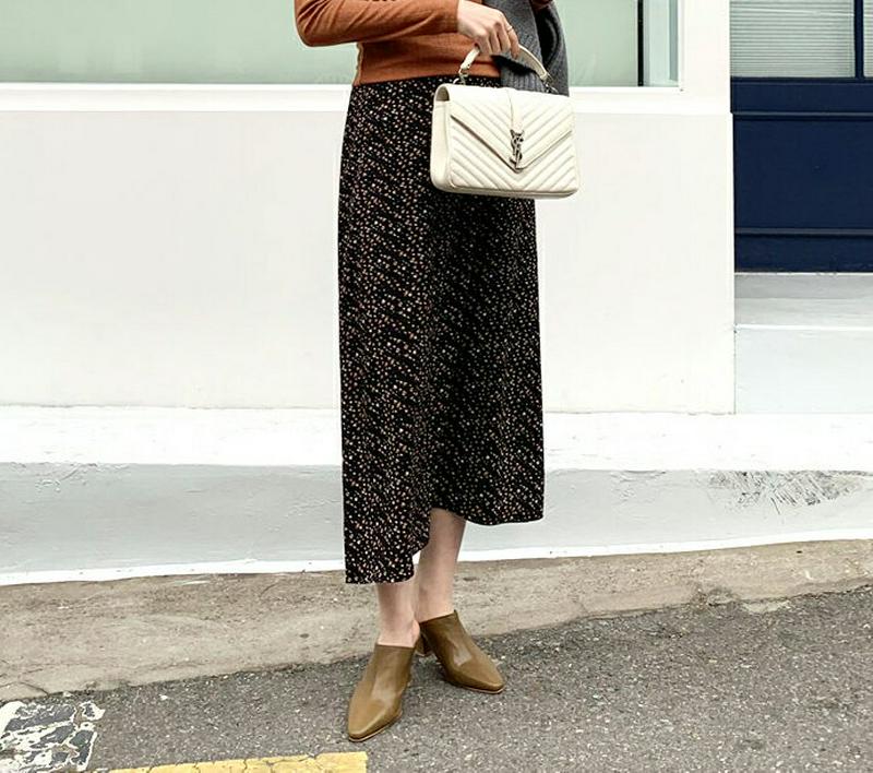 【新作10%OFF】バックゴムAラインスカート・全2色・b64801 レディース【sk】【韓国 ファッション ボトムス スカート