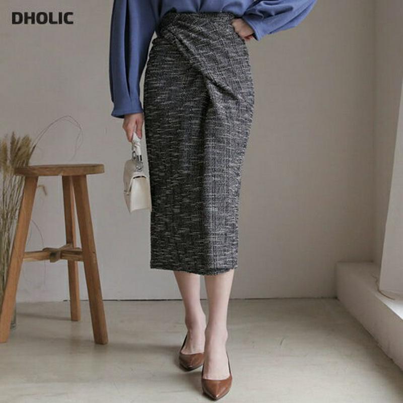 【新作10%OFF】ツイードツイストスカート・全3色・t61515 レディース【sk】【韓国 ファッション ボトムス スカート 