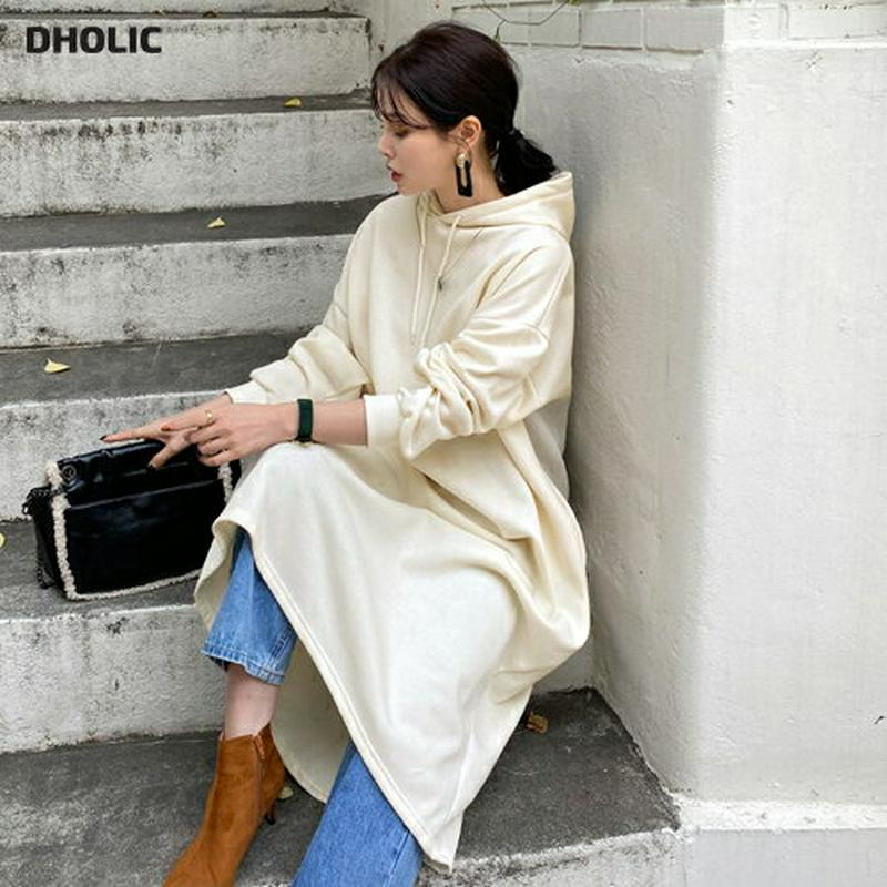 【新作10%OFF】裏起毛フードワンピース・全4色・b64785 レディース【ops】【韓国 ファッション ワンピース ロングワ