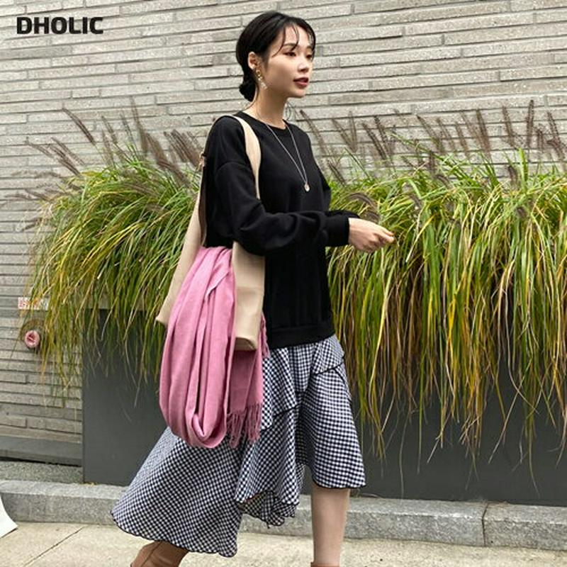 【新作10%OFF】裏起毛チェックティアードワンピース・全3色・b64781 レディース【ops】【韓国 ファッション ワンピー