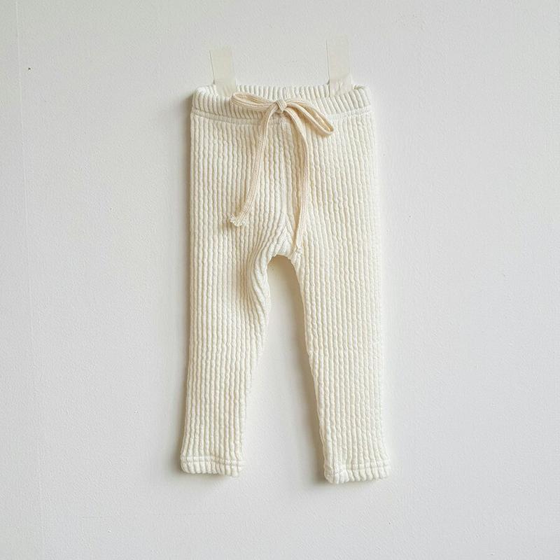 リボンリンクルリブレギンス・u08054 キッズ【3~8才】【pt】【レギンス パンツ ズボン リブレギンス リボン りぼん リンクル リブ 単色 シンプル カジュアル ラフ 女の子 男の子 春 秋 韓国 韓国子供服 子供 こども 子供服 こども服】【KIDS】