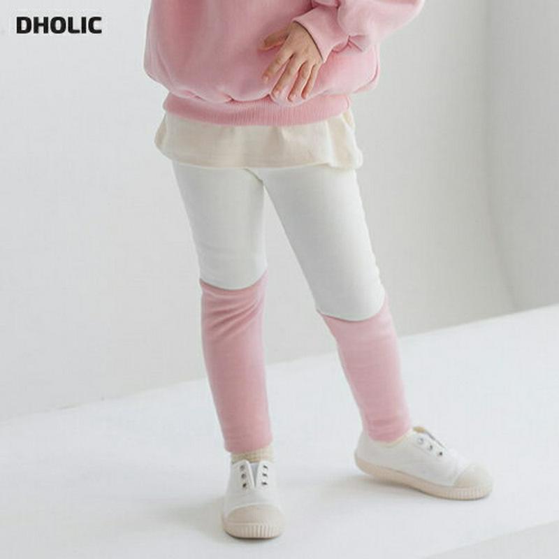 【キッズ20%OFF】ミンク風裏起毛バイカラーレギンス・u08079 キッズ【3~8才】【pt】【レギンス パンツ ズボン バイ