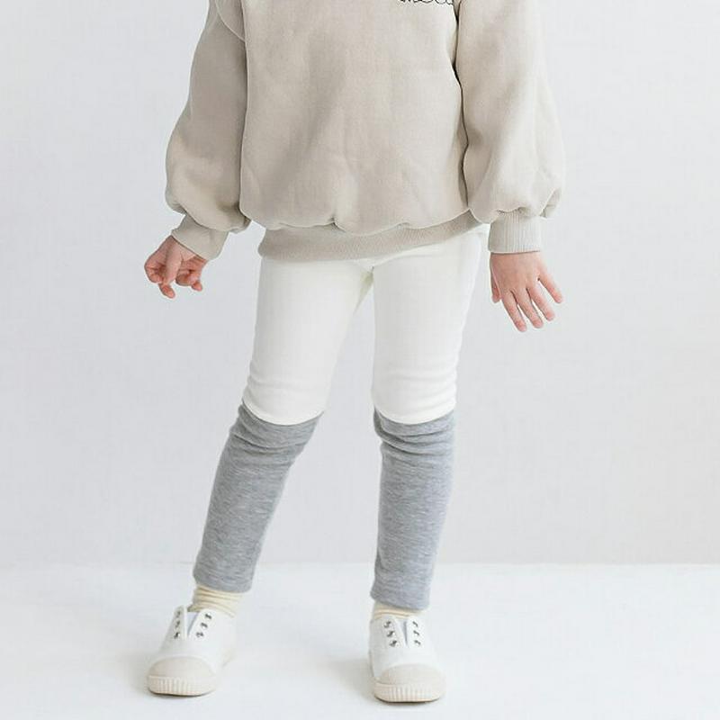 【キッズ20%OFF】ミンク風裏起毛バイカラーレギンス・u08079 キッズ【3~8才】【pt】【レギンス パンツ ズボン バイ