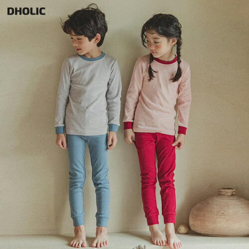 【キッズ30%OFF】ドットコントラストパジャマSET(ピンク/レッド)・p008018 キッズ【3~8才】【uw】【パジャマ ルームウェア 部屋着 セット set 上下 ドット柄 トップス パンツ ズボン 長袖 女の子 男の子 韓国 韓国子供服 子供 こども 子供服 こども服】【KIDS】