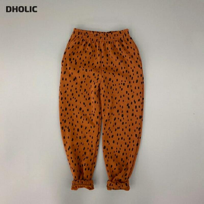 【キッズ20%OFF】裏起毛レオパードパンツ・u07993 キッズ【3~8才】【pt】【パンツ ズボン ロングパンツ 長ズボン 