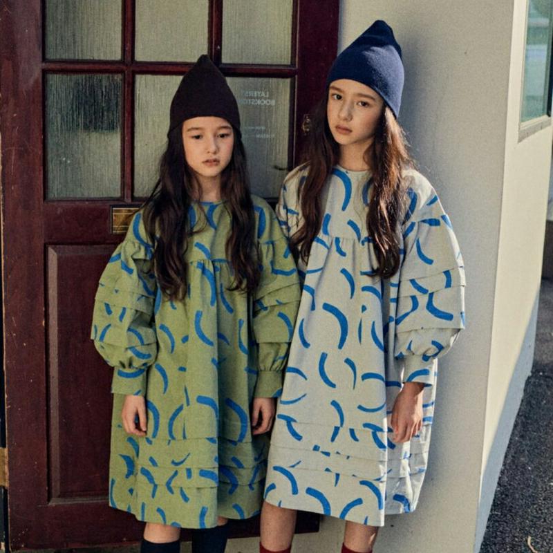 【キッズ20%OFF】【送料無料】パターンルーズワンピース・u08012 キッズ【3~8才】【ops】【ワンピース ミディ丈 ミ