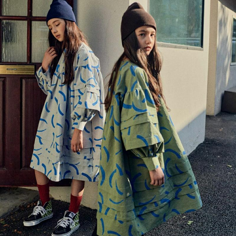 【キッズ20%OFF】【送料無料】パターンルーズワンピース・u08012 キッズ【3~8才】【ops】【ワンピース ミディ丈 ミ