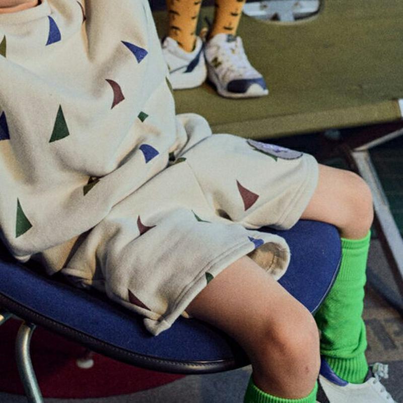 【キッズ20%OFF】2TYPE裏起毛パターンハーフパンツ・u08005 キッズ【3~8才】【pt】【パンツ ズボン ハーフパン