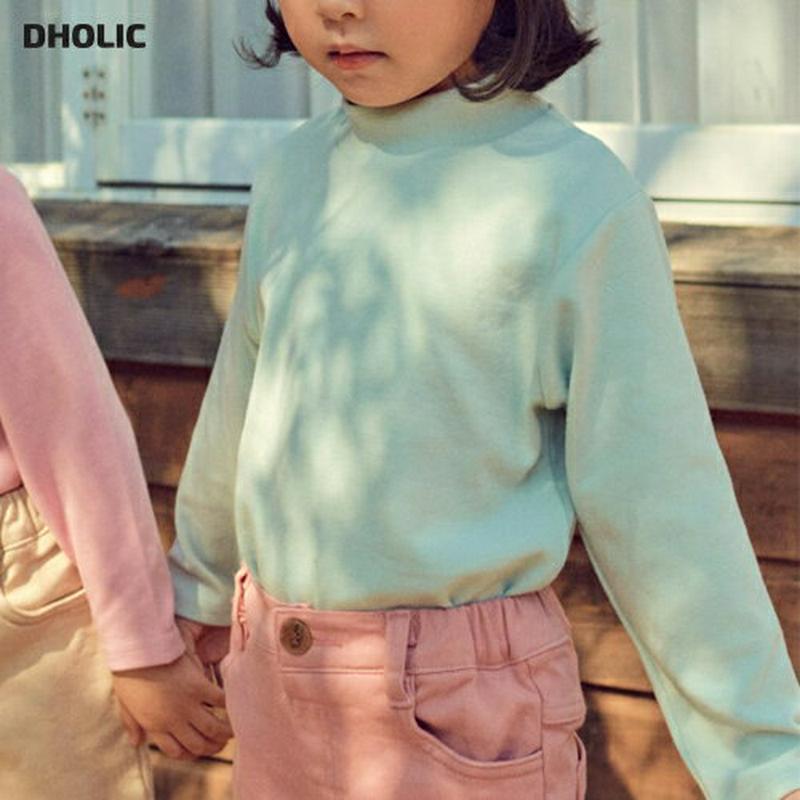 【キッズ20%OFF】4COLORSモックネックTシャツ・u08075 キッズ【3~8才】【tops】【トップス Tシャツ 長袖