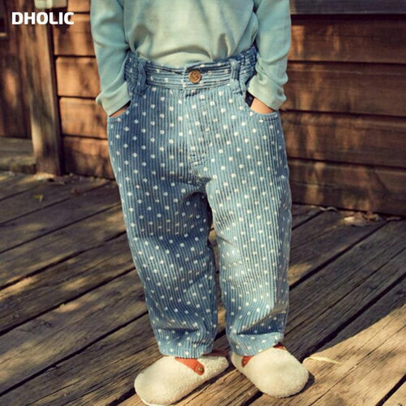 【キッズ20%OFF】ドットコーデュロイパンツ・u08071 キッズ【3~8才】【pt】【パンツ ズボン ロングパンツ 長ズボン