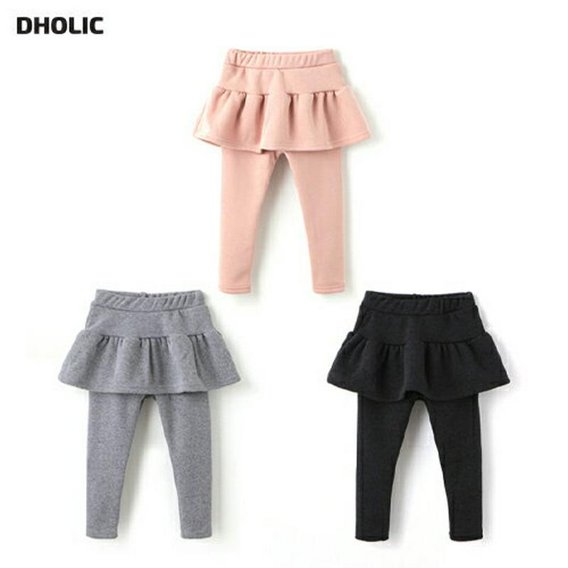 ファーライナーフレアスカートレギンス・p008066 キッズ【3~8才】【pt】【スカートレギンス レギンススカート フレア フレアスカート 単色 無地 シンプル カジュアル 女の子 冬 韓国 韓国子供服 子供 こども 子供服 こども服】【KIDS】