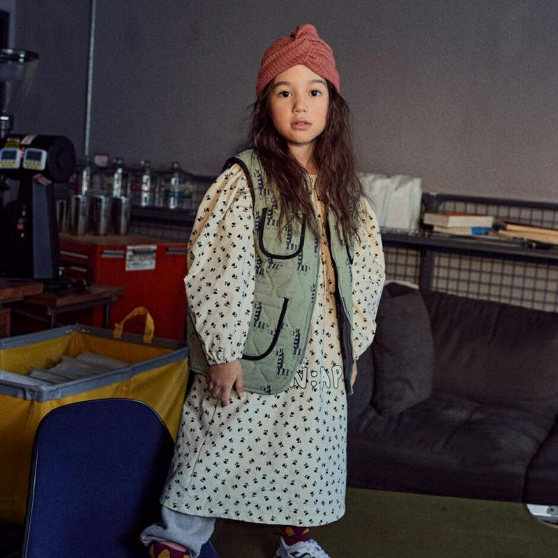 【キッズ20%OFF】【送料無料】パッチフラワーワンピース・u07998 キッズ【3~8才】【ops】【ワンピース ロング ロン