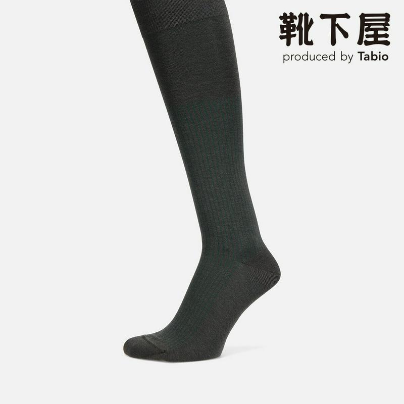 【あす楽】【Tabio MEN】 メンズ 杢ストライプロングホーズ / 靴下屋 靴下 タビオ くつ下 ロングホーズ ハイソックス メンズ 日本製