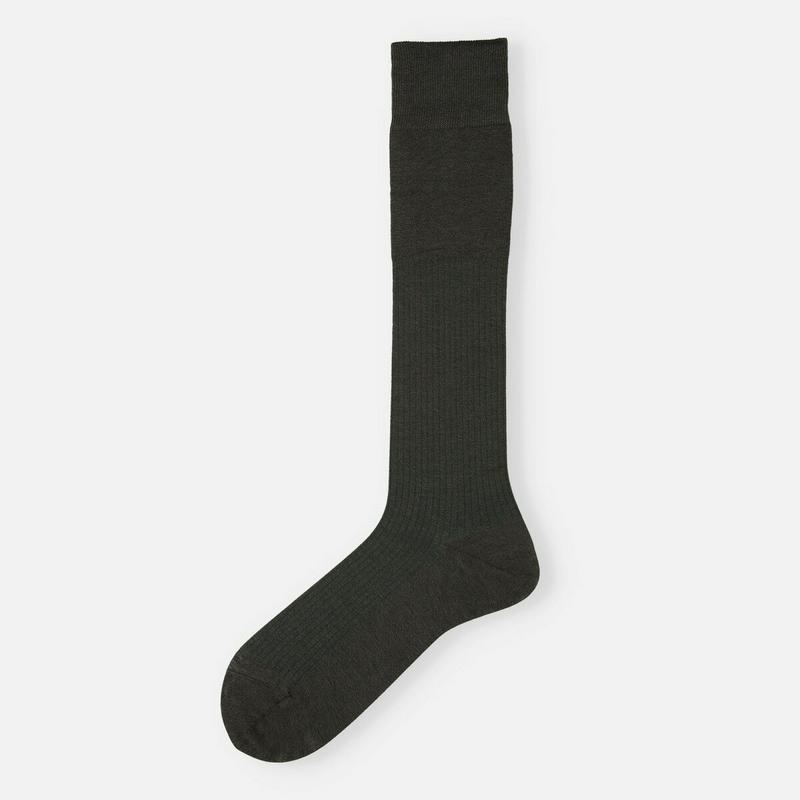 【あす楽】【Tabio MEN】 メンズ 杢ストライプロングホーズ / 靴下屋 靴下 タビオ くつ下 ロングホーズ ハイソックス メンズ 日本製