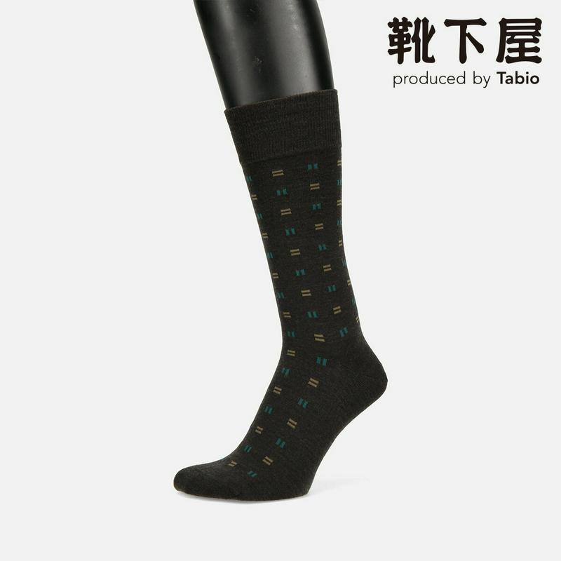 【全品送料無料★〜12/26 23:59迄】【あす楽】【Tabio MEN】 メンズ WOOLナイロン小紋ドット柄ソックス / 靴下屋 靴下 タビオ くつ下 クルー メンズ 日本製 2012ka