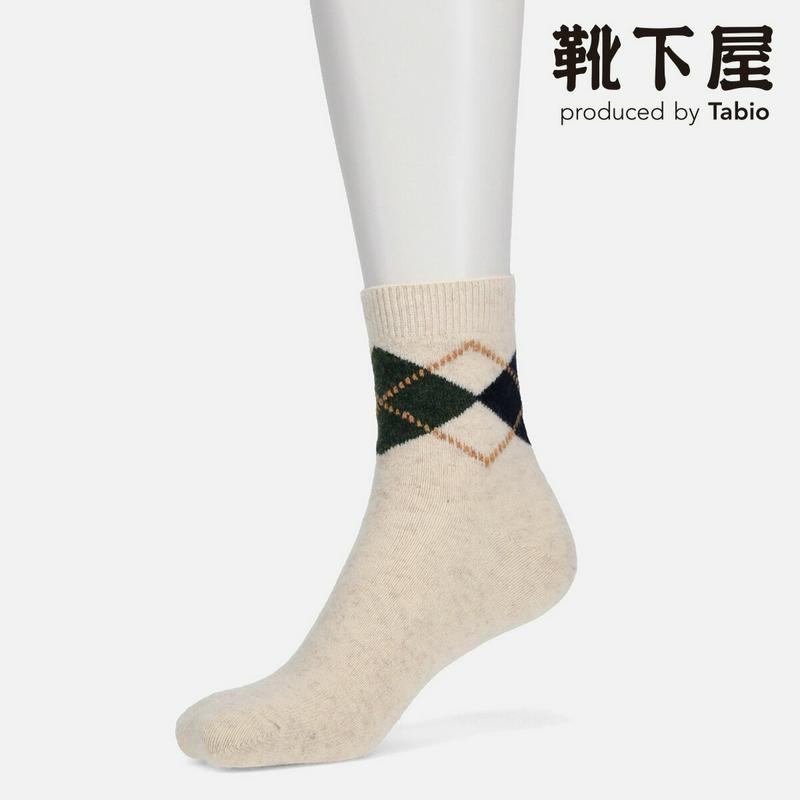 【あす楽】【Tabio】 ウールアーガイルショートソックス / 靴下屋 靴下 タビオ くつ下 ショート レディース 日本製