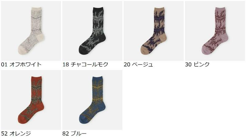 【あす楽】【靴下屋】 ジオグラフィック柄ソックス / 靴下 タビオ Tabio くつ下 クルー レディース 日本製
