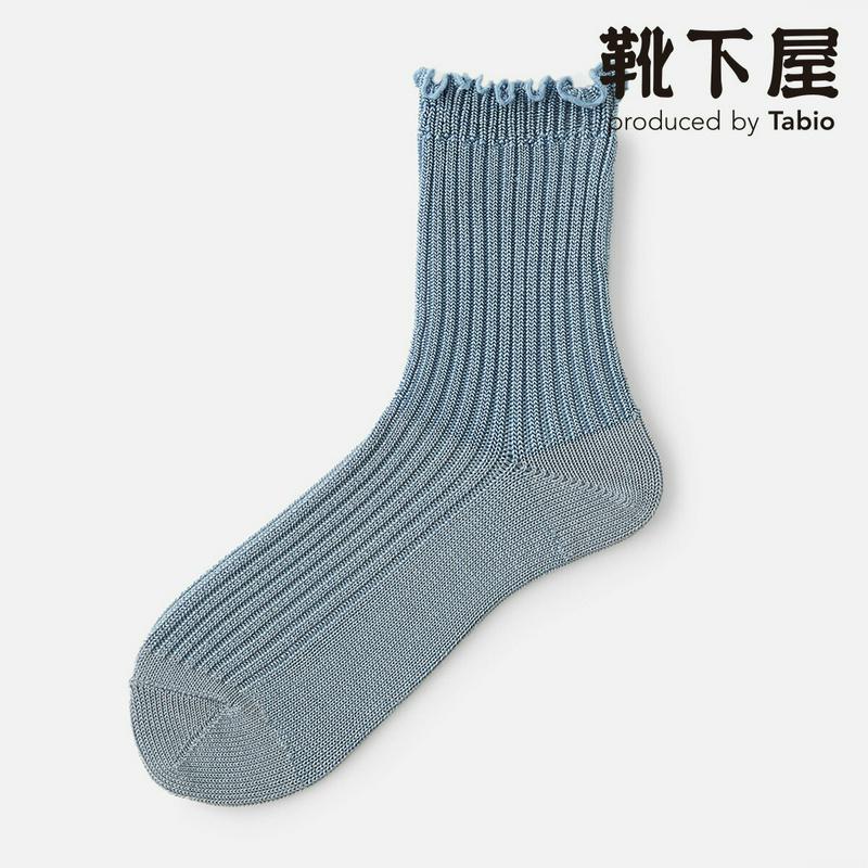 【あす楽】【靴下屋】 メロウテカテカリブソックス / 靴下 タビオ Tabio くつ下 クルー レディース 日本製