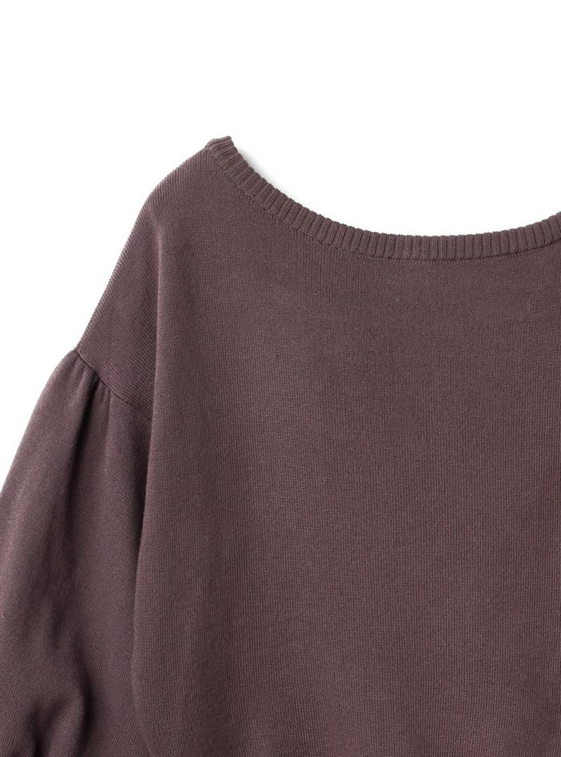 2Wayバックリボンボートネックニット