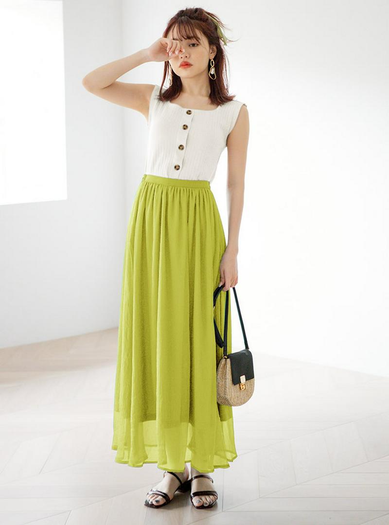シフォンシアースカート