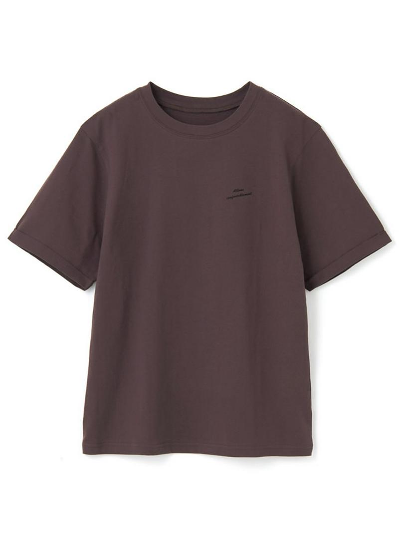 フロントロゴバックフラワープリントTシャツ