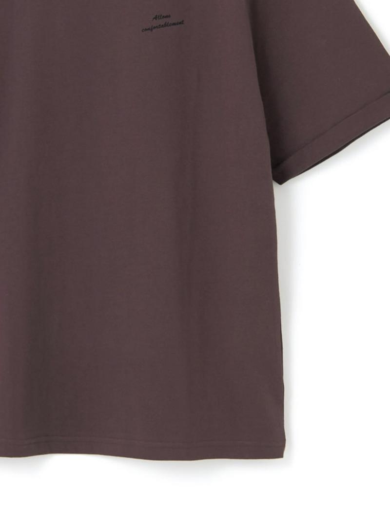 フロントロゴバックフラワープリントTシャツ