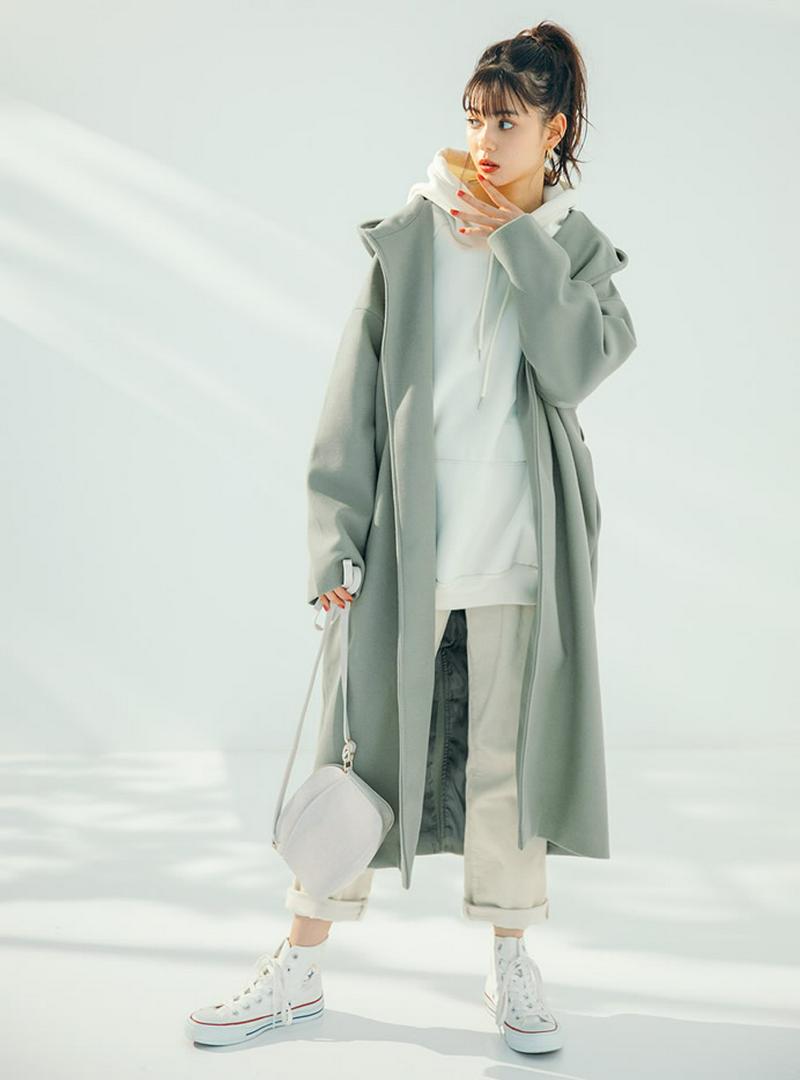 コーデュロイハイウエストワイドパンツ